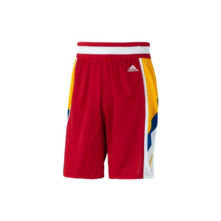 adidas Баскетбольные Шорты Мужские Красные Умеренные Прямого Кроя Брюки GI9423