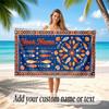 Fish Ocean Theme Beach Towel Personalized Custom Name & Text Soft Quick Dry Beach Towel for Swimming Travel