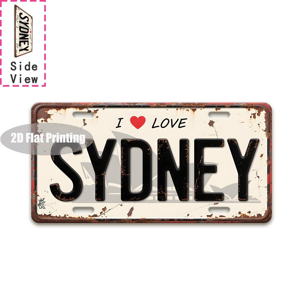 Tin Sign Vintage Durable Metal Plaque Wall Decor Home Office Bar Man Cave Laundry Global City Coordinate Birth Year License