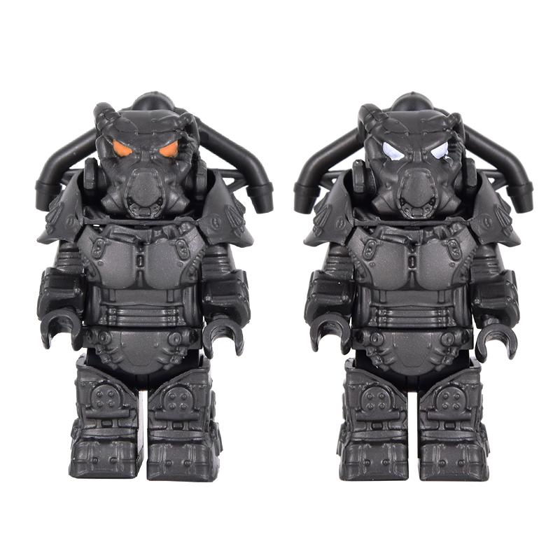 MOC Военная Броня X01 Солдаты Мини Аниме Экшн Фигурки fallouts Оружие Робот Рыцари Строительные Блоки Кирпичики DIY Игрушки подарки