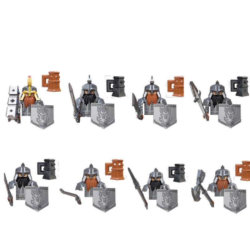 Military Building Blocks Solider Figures Movie Science Fiction Series Weapons Shield Knight Toys Gifts Medieval Mini Bricks MOC