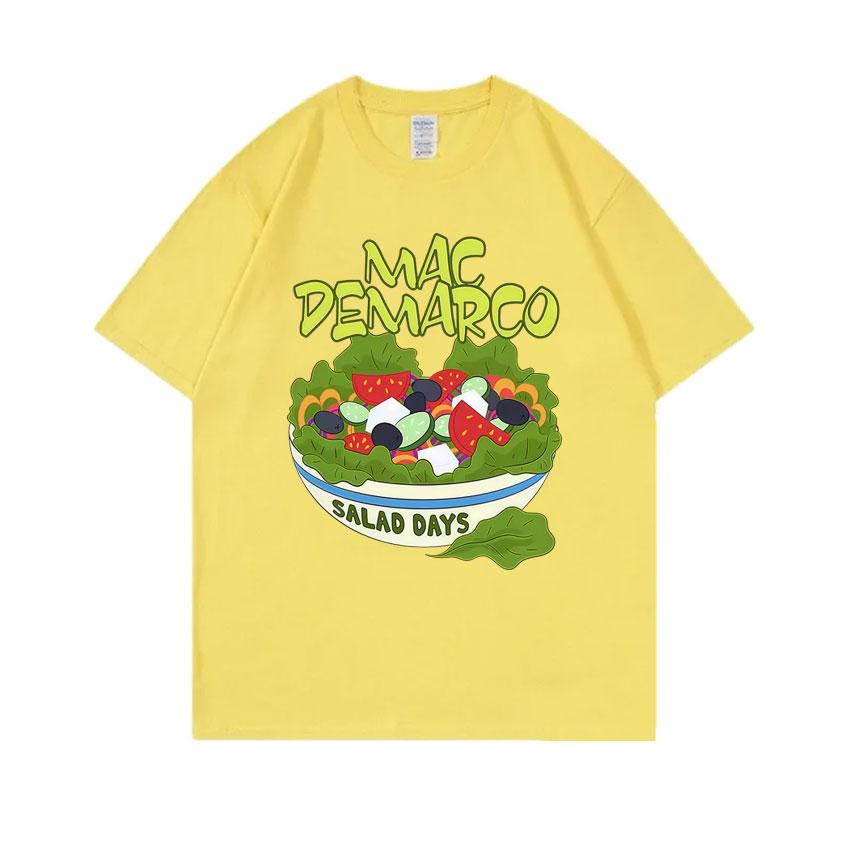 Mac Demarco Salad Days Графические футболки Унисекс Женские Повседневные Хлопок Винтажные Футболки с коротким рукавом Унисекс Мода Искусство Эстетичные Футболки