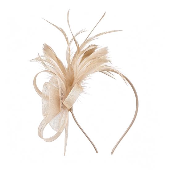 Ретро-ободок-fascinator из сетки и перьев с цветочными акцентами для женщин - Идеально подходит для чаепитий, коктейльных вечеринок или свадеб