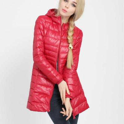 Женское длинное зимнее теплое пальто, женская ультралегкая белая куртка на утином пуху с сумкой, женские куртки