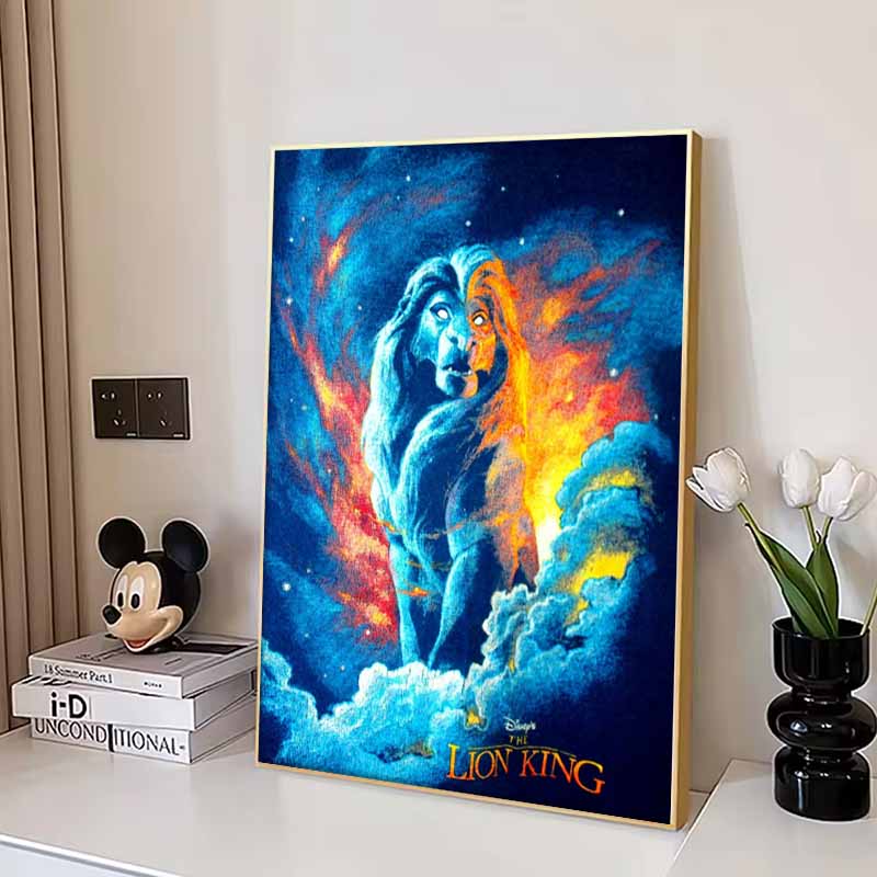 Disney 5D DIY Алмазная мозаика Король Лев Муфаса Иллюстрация Души Вышитая Мозаика Вышивка крестом Домашний Декор Подарок Поделки
