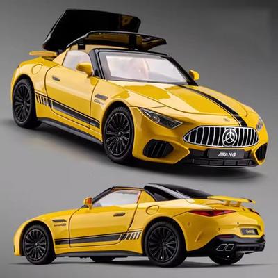 1:Масштаб 22 Модель Sl63 G800 Миниатюрная машинка Игрушки Литой сплав Транспортные средства Управление передними колесами Звук Свет Модели с оттягиванием назад Подарок для взрослых