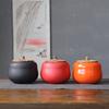 High-grade Ceramic Tea Can, Sealed, Portable Size, Household Travel Persimmon Tea Can, Everything Persimmon Ruyi Jar