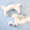 Fluffy Cat Costume for Plush Toys (Headband, Outfit, and Shoes Set) for 20cm Plush Toys, Light Blue, G.triger, Oshi-Nui, Nuikatsu [Product]