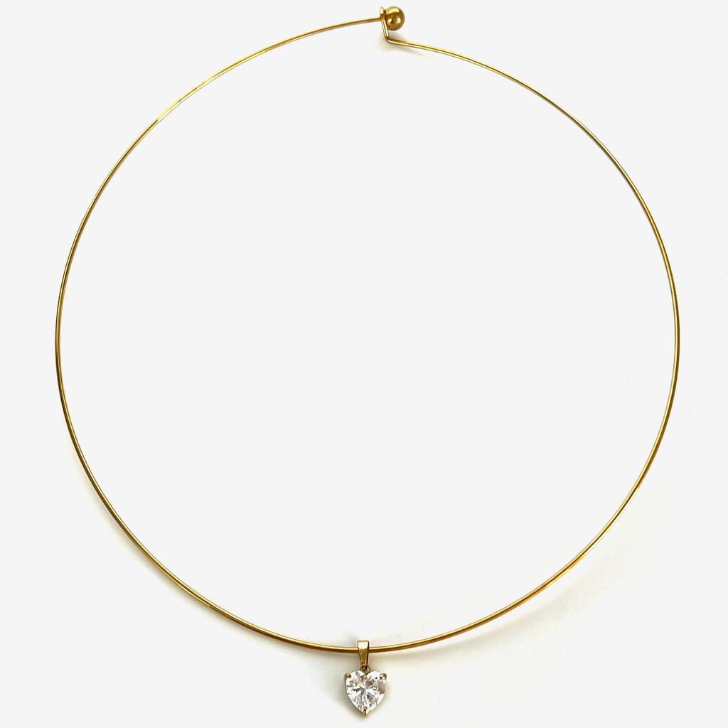 Peri'sbox Statement 5 Designs Sparkling AAAA Zircon Pendant Necklaces for Women Stainless Steel Choker Necklace Fashion Jewelry