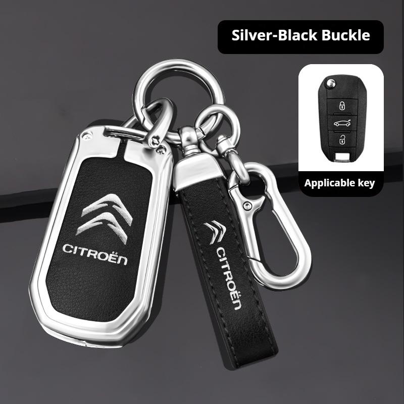 AGX4   Zinc Alloy Car Key Case Cover Citroen C4 C5 C3 C1 C2 C6 C8 Picasso Berlingo VTS Xsara C-Crosser C-Elysee Jump KeyChain Metal Key