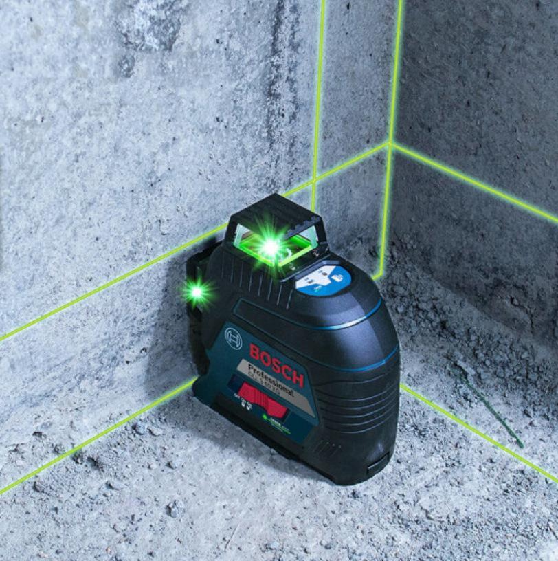 Bosch Профессиональный лазерный уровень Gll3-60XG 3D12 Line Nivel Laser Высокомощный зеленый самовыравнивающийся крестовый лазерный уровень 360