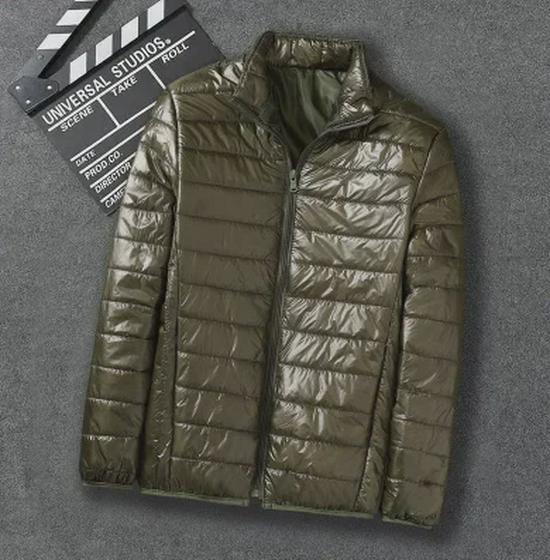 Мужская легкая хлопковая куртка с капюшоном — теплая, модная, короткая, повседневная и портативная с воротником-стойкой для осени и зимы