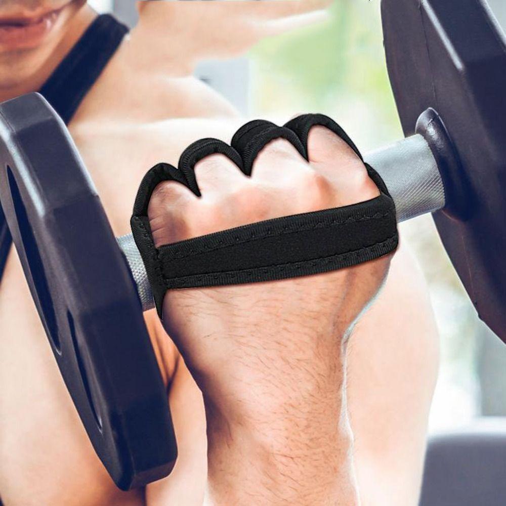1 pair Breathable Powerlifting Gym Gloves Anti-Skid Guard Fitness Gloves Weightlifting
