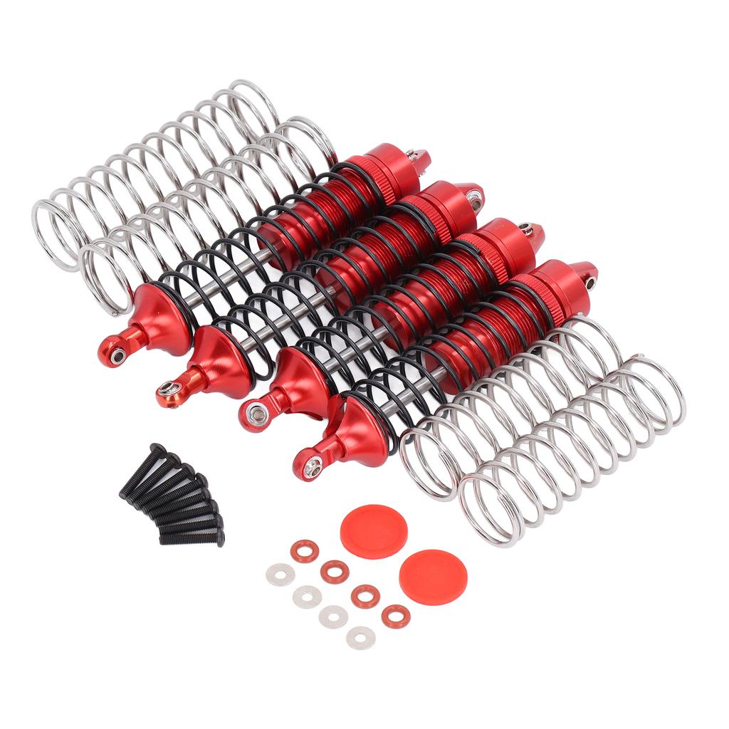 4Pcs Aluminum Alloy Front and Rear Shock Absorber RC Shock Damper for ARRMA 1 10 Remote Control CarRed