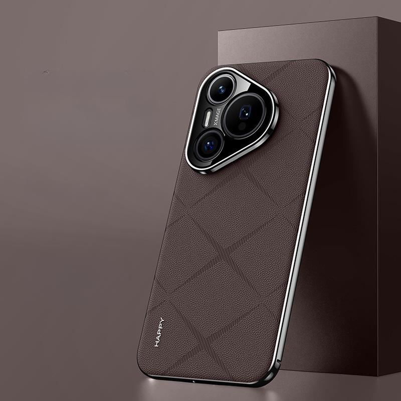 Роскошный кожаный чехол для телефона для Huawei Pura 70 с ультрапокрытием, твердая задняя крышка для объектива камеры Ptotection для Huawei Pura 70 70 Pro