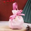 Красный розовый холщовый цветочный мешок на шнурке свадебный мешок для конфет с кулоном лента бант сумка на запястье сумка-ведро праздничный мешок для сахара