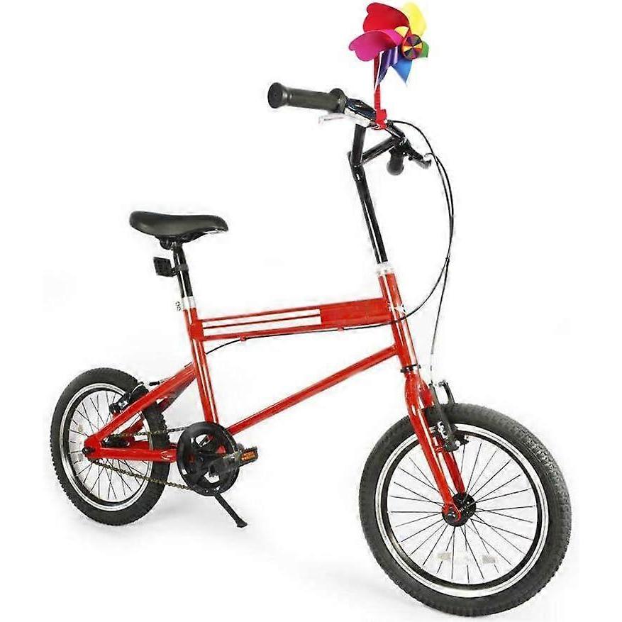 Bike Handlebar Pinwheel for Kids, Mini-Factory Bike Accessory Decoration Wind Spinner for Kid's Bicycle (Rainbow Stripes)
