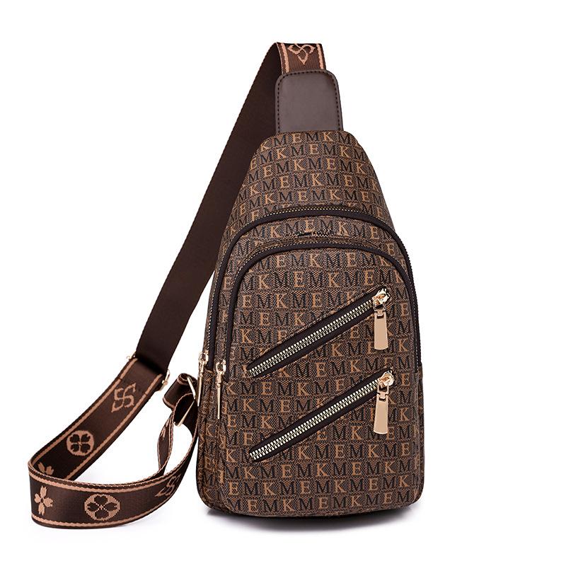 Нагрудная сумка Женская сумка через плечо Дорожная сумка на одно плечо из мягкой кожи