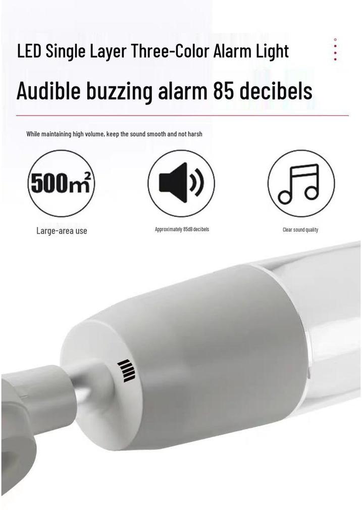 24V CNC Machine Tool Signal Light: Integrated Three-Color LED Alarm with Audible and Visual Alerts