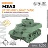 SSMODEL 1/200 Military Model Kit US M3A3 Stuart Light Tank