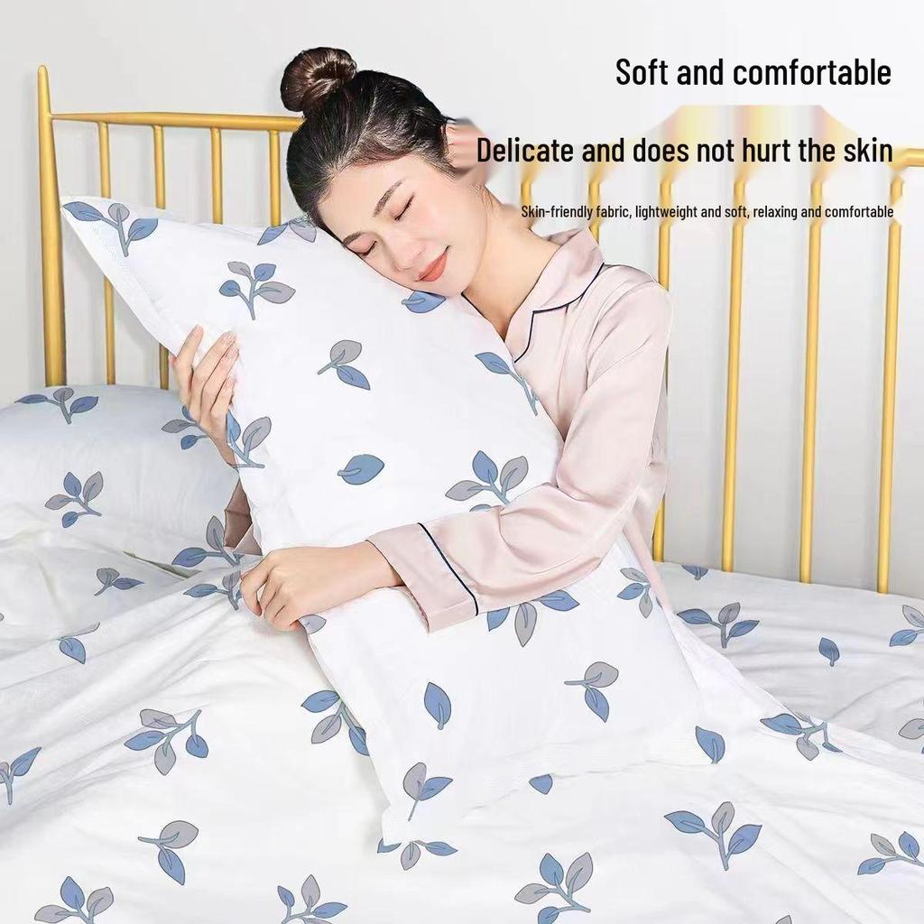 4-компонлектный одноразовый набор постельного белья для путешествий и отелей: Пододеяльник, Наволочка, Простыня для двуспальной кровати – Утолщенные и Защищающие от грязи