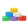 Bird Leg Rings Poultry Leg Bands 6Colors /Bag 16MM 001-100 Numbered Plastic Poultry Chickens Ducks Goose Leg Bands Rings