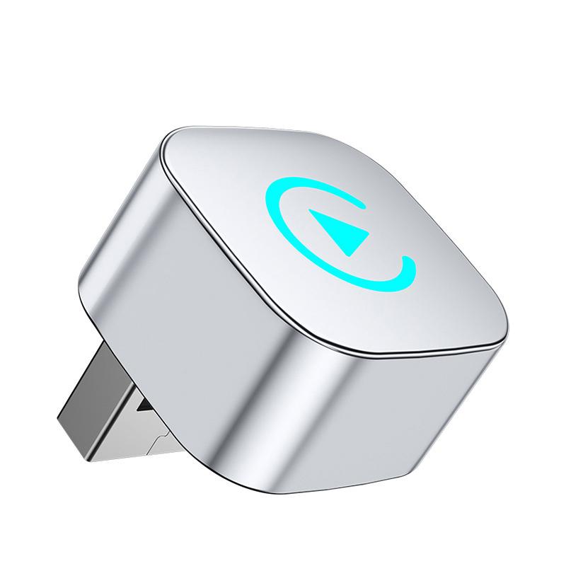 Беспроводной адаптер CarPlay с сигнальной лампой для iPhone Android Auto 2 в 1 проводной к беспроводному AI Box USB-подключение для грузовика