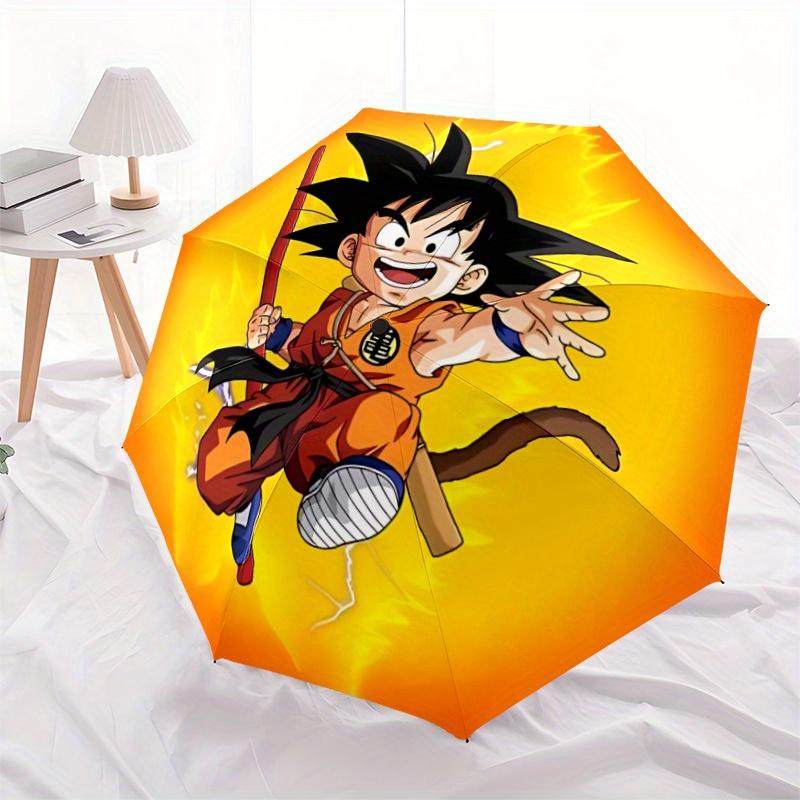 Автоматический складной зонт Dragon Ball Goku Saiyan, 8 спиц для всесезонного использования, портативный для путешествий и активного отдыха a0819081