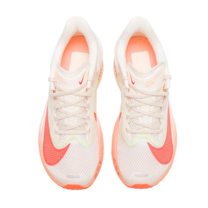 Nike Дышащие кроссовки для бега Zoom Fly 6 с низким верхом Женские бело-оранжевые кроссовки повседневные FN8455-105