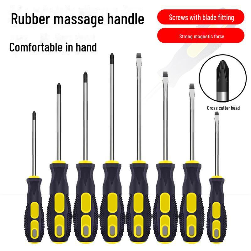 Strong Magnetic Multi-Function Screwdriver with Non-Slip Rubber Handle