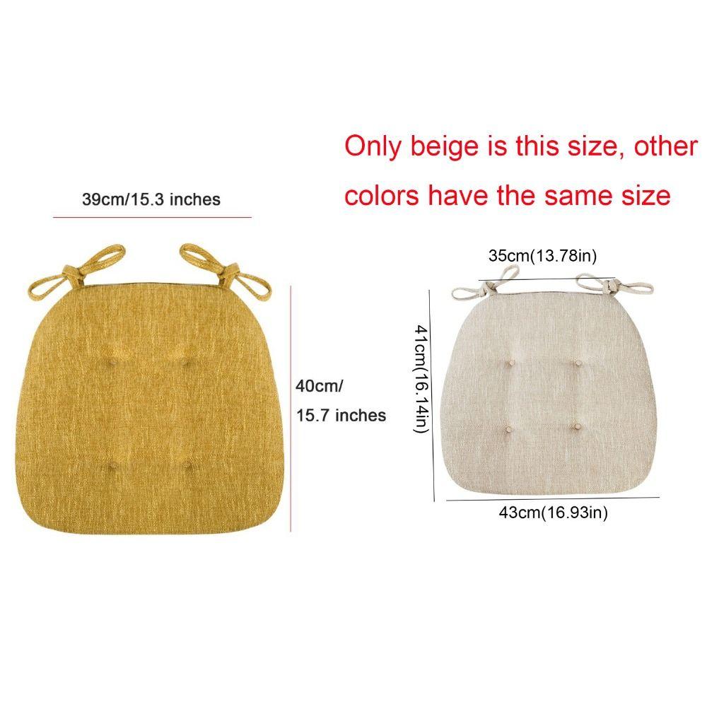 Cotton-ramie Butt Relaxing Solid Color Office Seat Cushion Seat Mat Chair Cushion Chair Pad