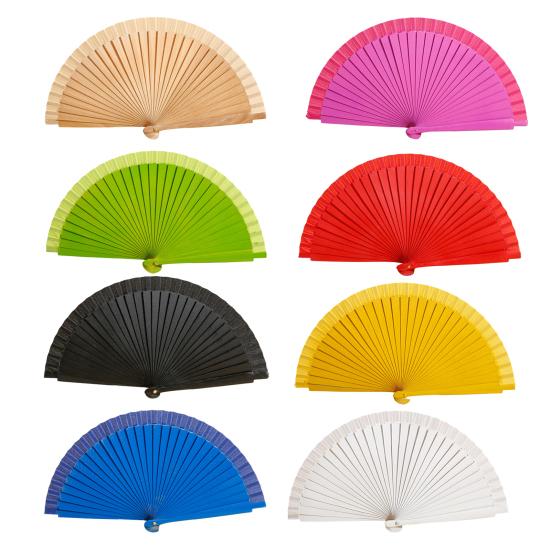 Solid Color Wooden Folding Fan Portable Summer Handheld Cooling Fan Decoration Dance Performance Props Party Costume Accessories