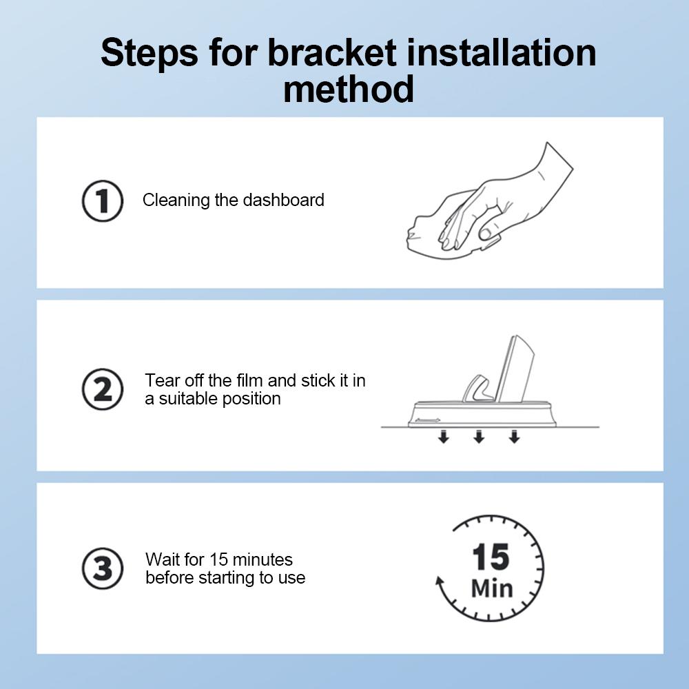 Car Dashboard Phone Holder 360° Rotating Navigation Bracket Non-slip Design Mobile Phone Stand for Automotive and Home Use