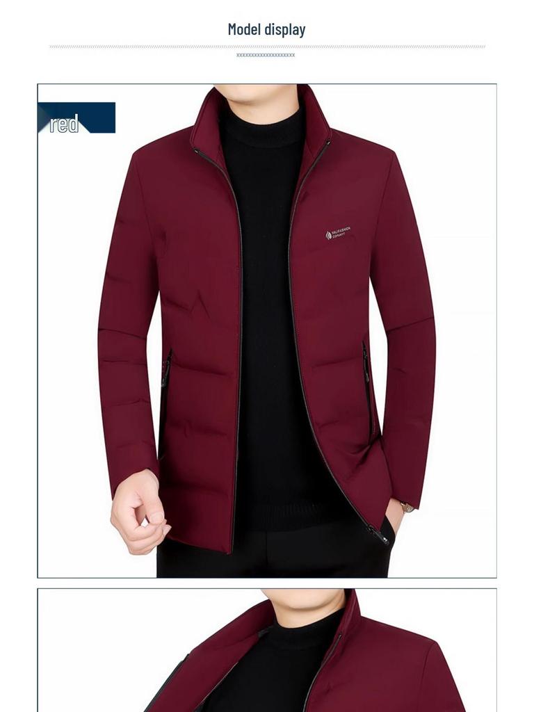 Мужская легкая пуховая куртка Pierre Cardin приталенного кроя - Повседневное пальто Осень/Зима для среднего и пожилого возраста