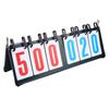 6 Digits Desk Scoreboard Metal Tabletop Scorekeeper for Basketball Table Tennis Badminton Match