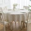 Утолщенная клетчатая хлопчатобумажная льняная ткань для круглой скатерти в скандинавском стиле.