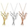 Trendy Hairdresser Necklace: Scissors, Comb, Hair Dryer Pendant