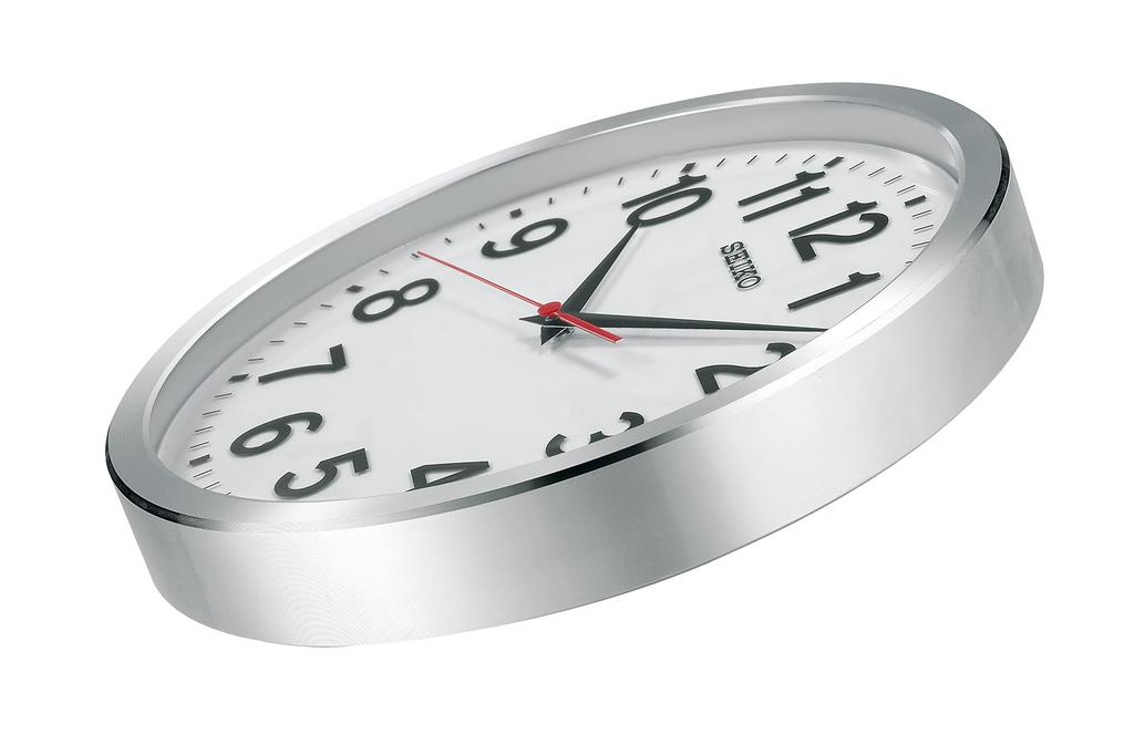 Часы настенные радиочасы Seiko аналоговые металлическая рамка KX227S