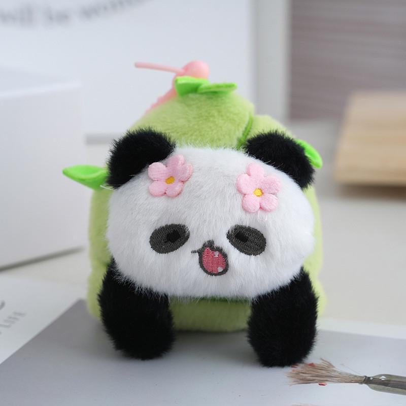 Adorable Panda Plush Backpack Keychain Toy Soft Fluffy Doll Cute Accessory For Kids