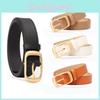 Chic Faux Leather Belt For Women With Metal Pin Buckle Suitable For Jeans And Dresses