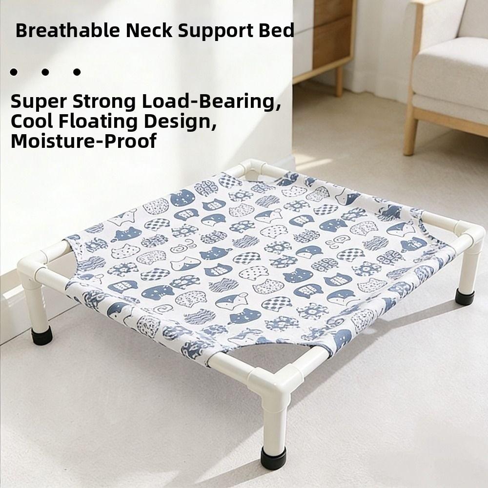 Comfortable Cat Elevated Bed Cartoon Pet Cool Nest Cat Lounger Cat Sleeping Bed Indoor Outdoor Use
