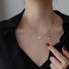 Корейская Мода Кристальное Сердце Кисточка Ожерелье - Стильная Цепочка на Ключицы для Женщин