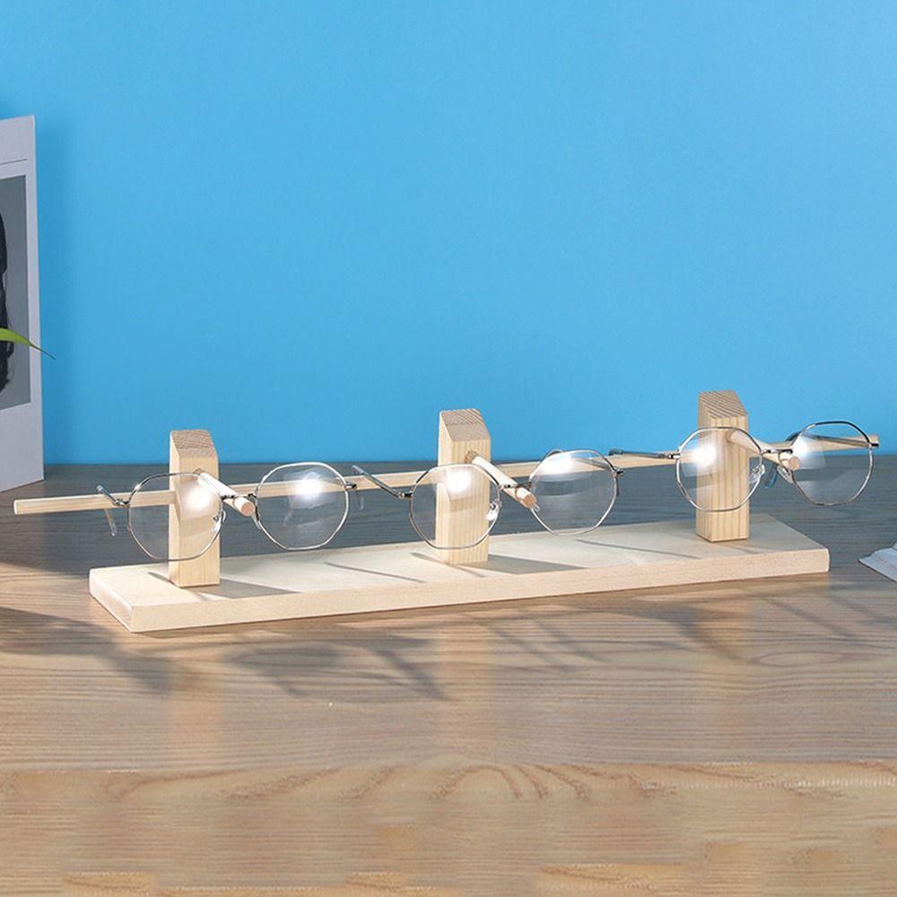 Держатель Хранение Органайзер для Очков Полка Стойка для Демонстрации Солнцезащитных Очков Подставка из Массива Дерева Поднос для Оправ для Очков