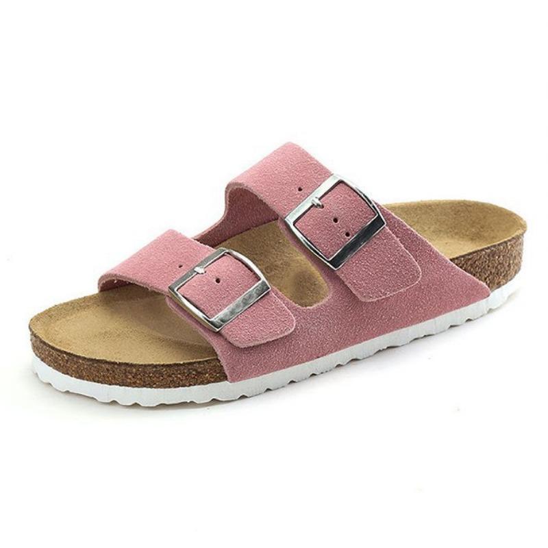 Large Size Flat Slippers Women's Retro Belt Buckle Sandals Women's