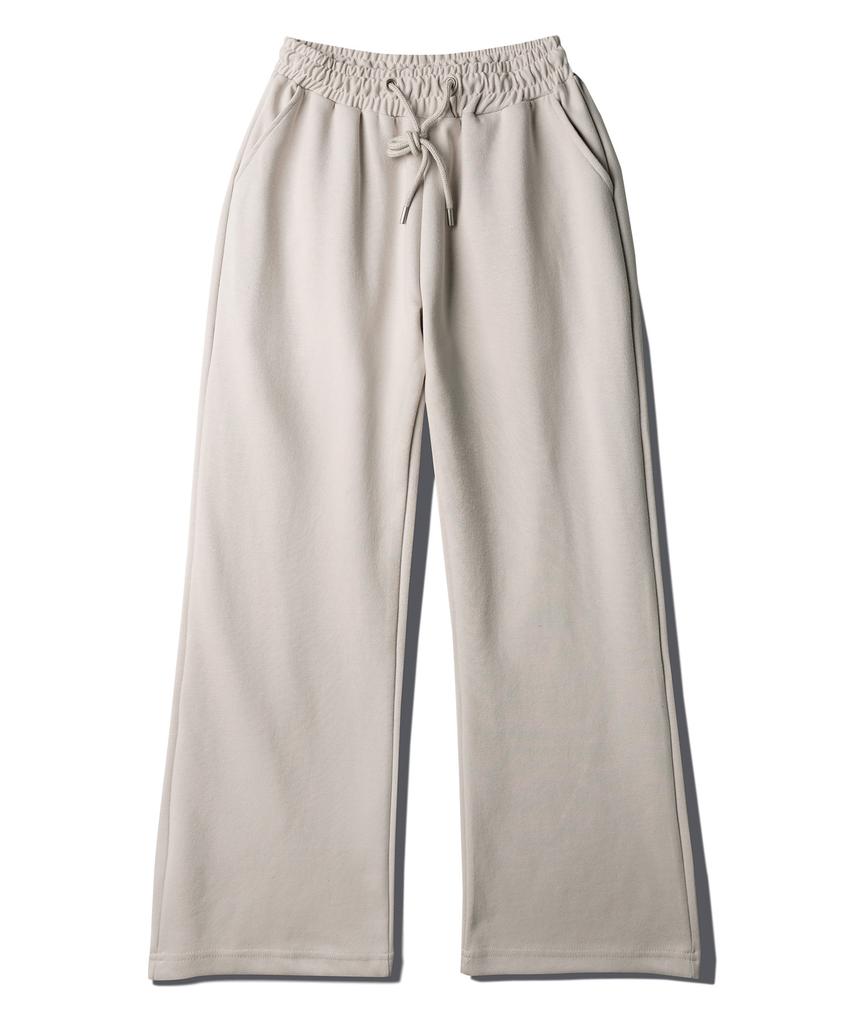 JEMUT Airy Flare Sweatpants Cream Grey Julp2626