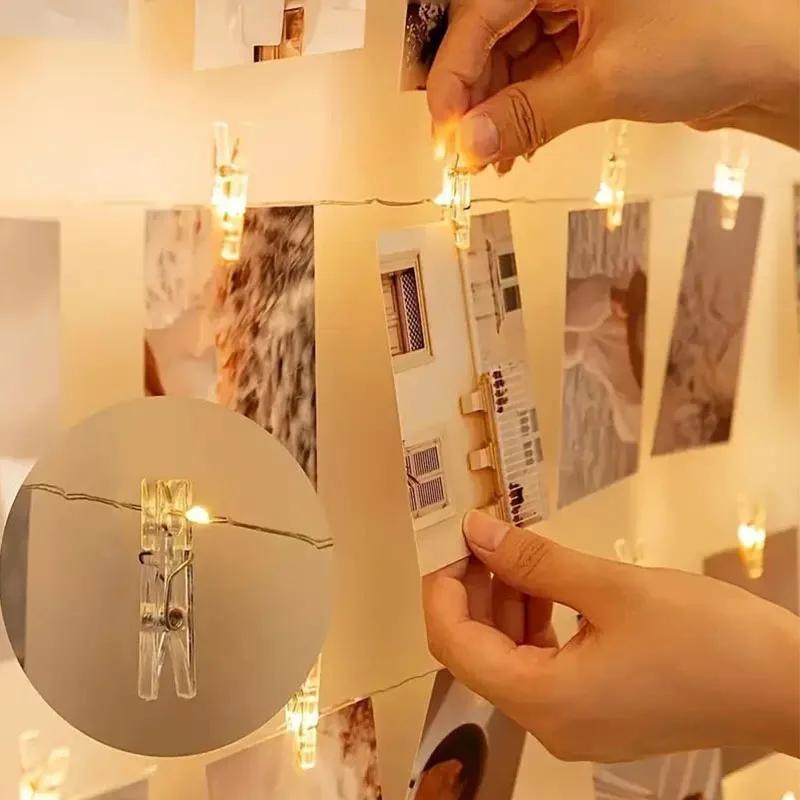 Photo Clip Light Banner Party Baby Shower Banner Wedding Christmas Decoration Birthday Party Decor Kid Girl Boy Baby Shower 2024