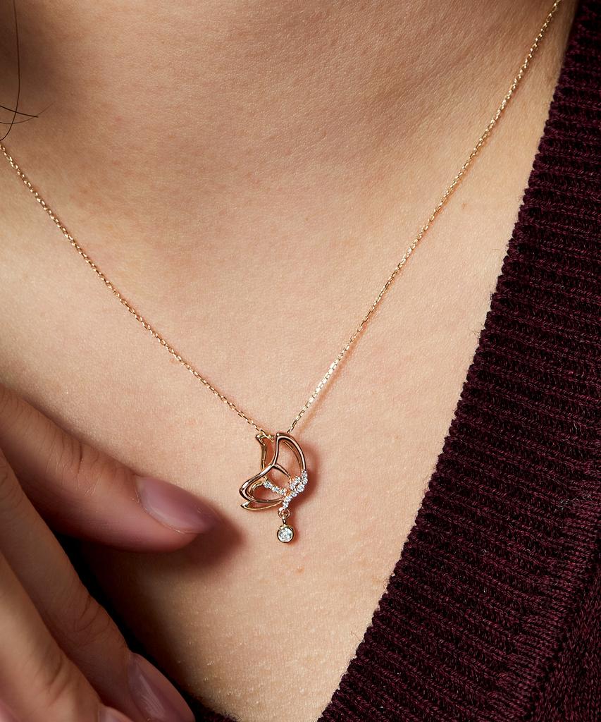 Helene Jewelry 14K Comeli Combi Butterfly Chain Gold Necklace