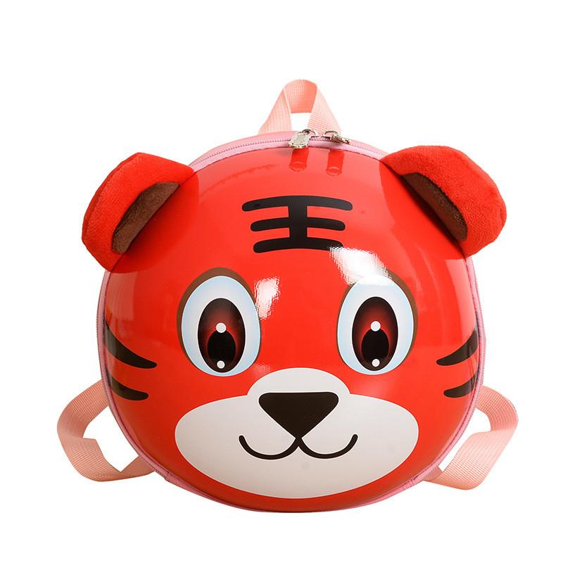 Childrens Tiger Cartoon Backpack With Breathable Nylon For Kids Gift Schoolbag