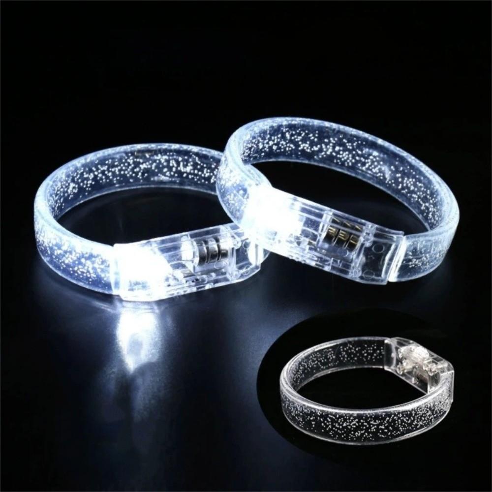 10 Pieces High Transparency Light Up Bangle Glow in The Dark Luminous Wristbands  Night Events