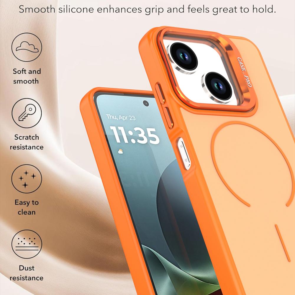 KEYSION Матовый чехол для телефона с покрытием Soft-touch, подставка для линз, для Magsafe, для ZTE Blade A35E, магнитная противоударная задняя крышка для ZTE Blade A35E